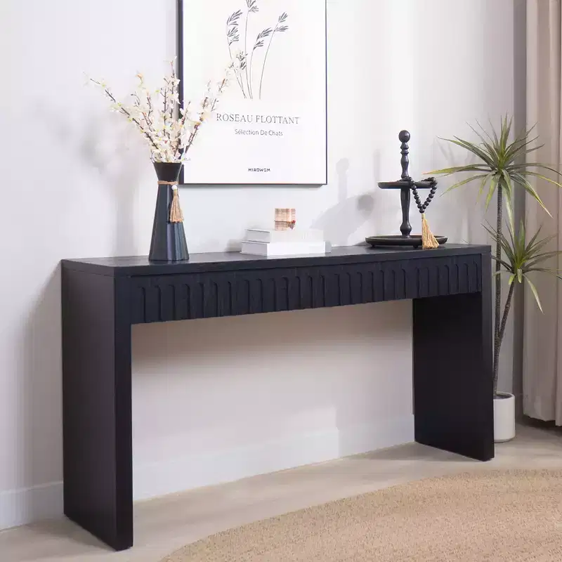 59.2-Inch Modern Wood Console Table with 4 Drawers