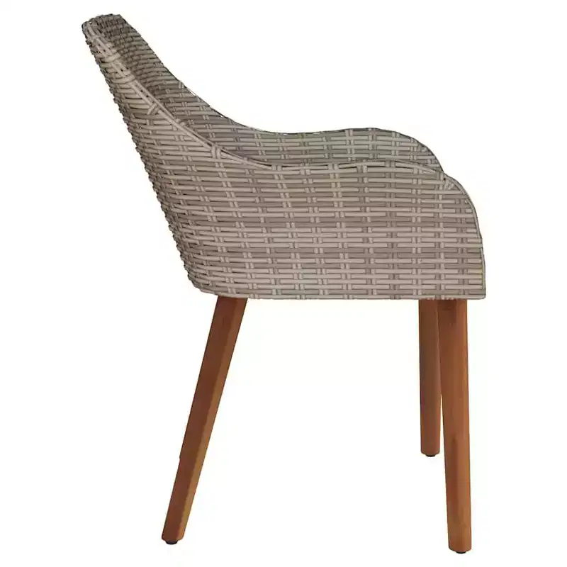 vidaXL Garden Chair 2 pcs 62.5 x 55 x 82 cm Poly Rattan