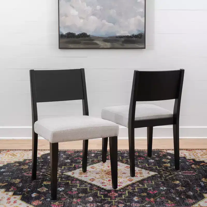 Upholstered Dining Chair Black