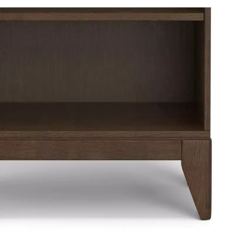 SOLID HARDWOOD 66 inch x 24 inch Mid Century Modern 5 Shelf Bookcase