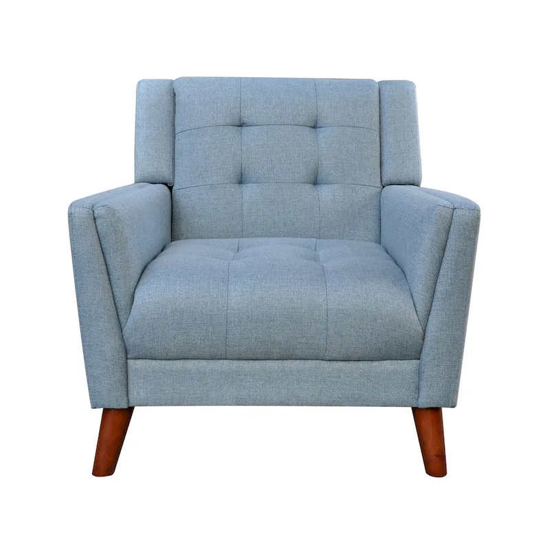 Upholstered Armchair with Tufted Back