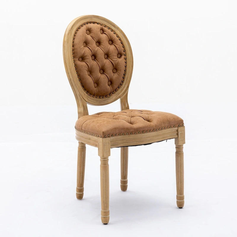 Wood Frame Dining Chair with Nailhead Trim,Set of 2