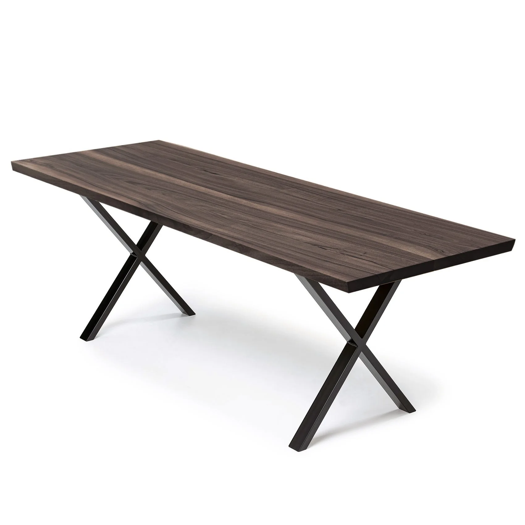 Walnut Dining Table in Charcoal - Handcrafted from solid wood - this exquisite dark walnut dining table is a stunning addition