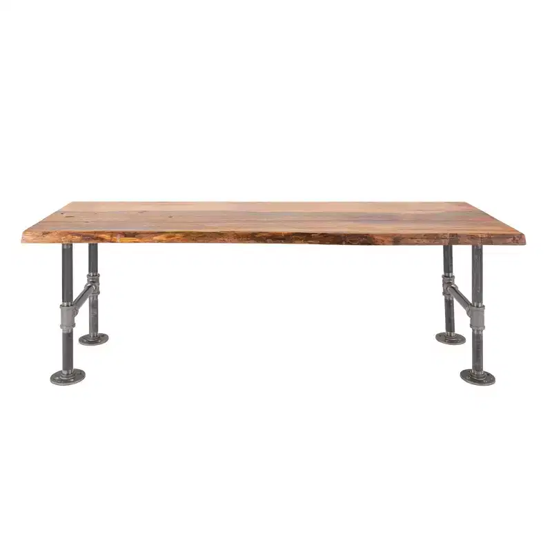 Sunset Cedar Solid Live Edge Wood Accent Bench – Natural Rustic Entryway Bench