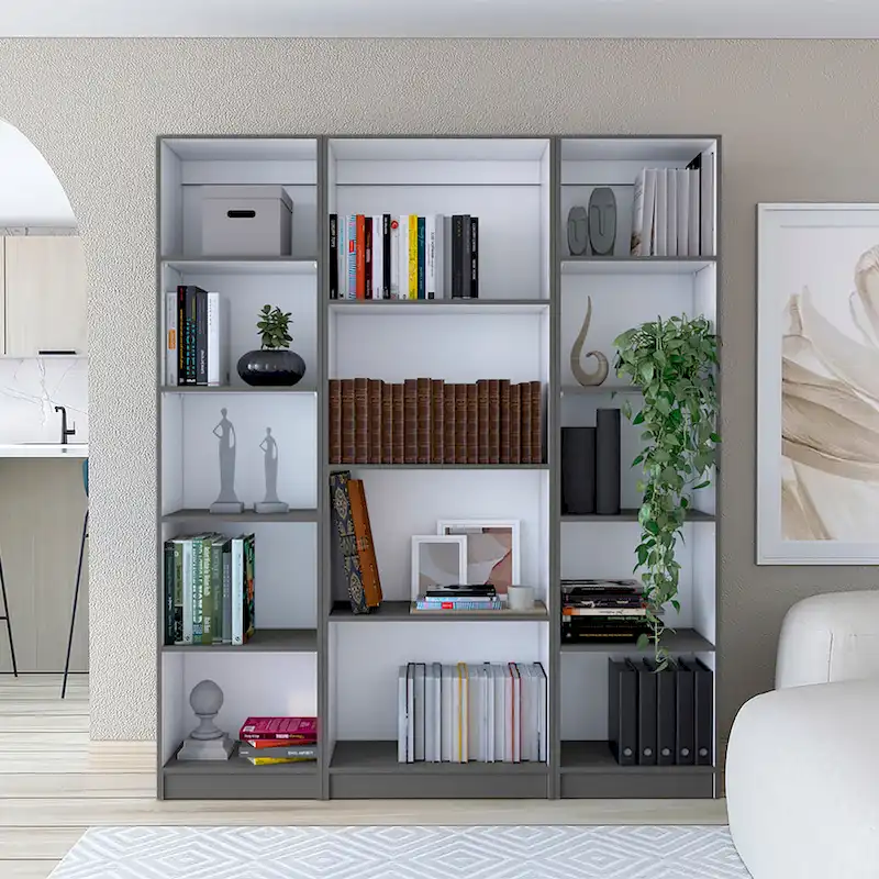 Kenyon 60 Wide 4-Shelf Bookcase Set of 3