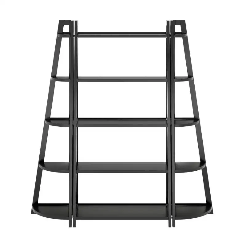 Winsome 3pc 58.03" Adam Shelving Set Black: Transitional Style, Wood Composite, 15 Shelves, Assembly Tools Provided