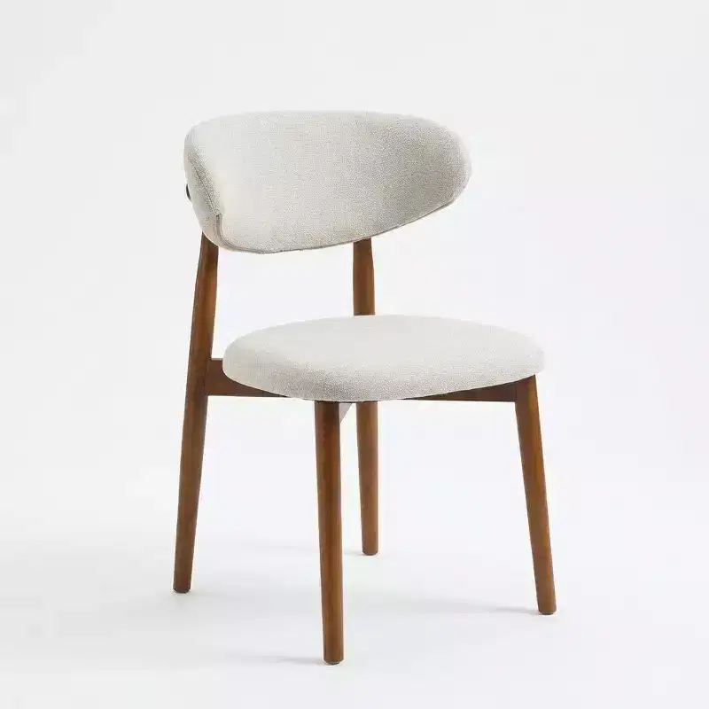 Mid-Century Modern Dining Chairs, Farmhouse Style, Wood Legs, for Kitchen, Dining Room