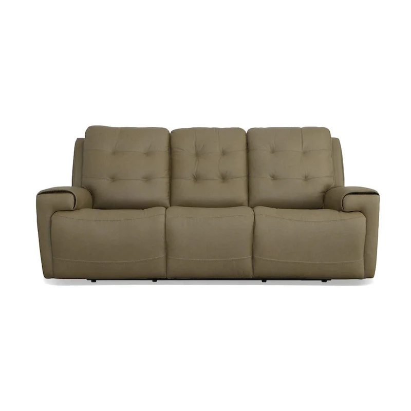 Top Grain Leather Power Reclining Sofa with Power Headrests and Zero Gravity