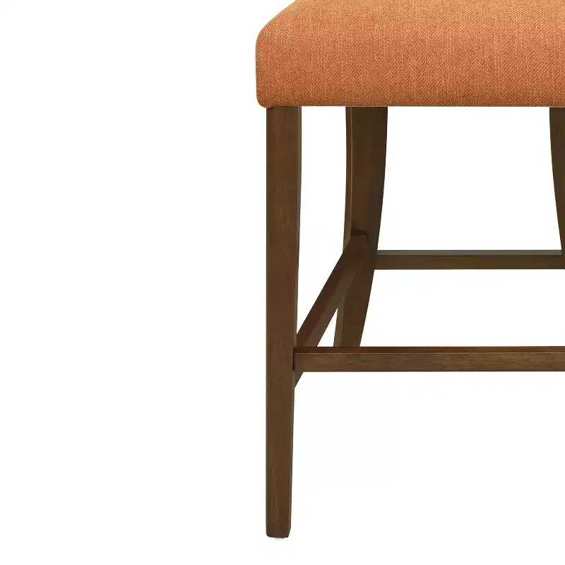 Christopher Knight Home Imamu Rubberwood Upholstered Counter Stools with Curved Open Back (Set of 2)