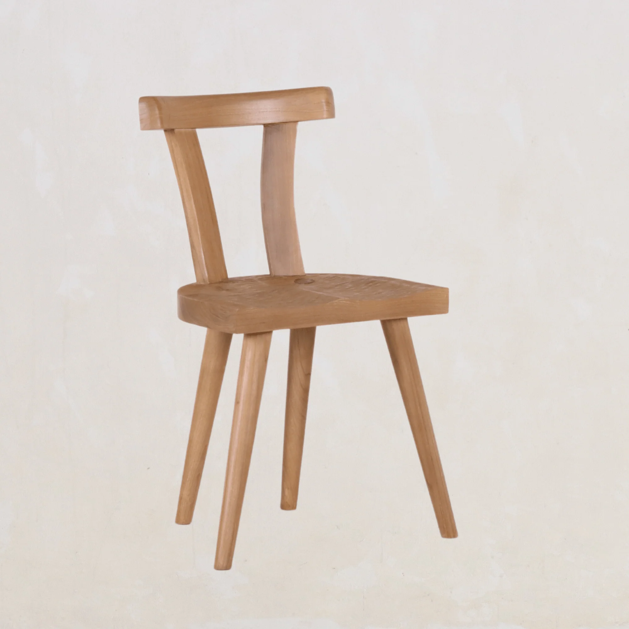 Chair - Natural - ERGONOMIC BACK DESIGN back for ergonomic comfort while maintaining primitive architectural forms Design - brutalist silhouette...