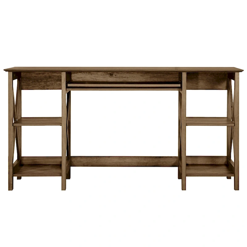 Saint Birch Honduras 58 Transitional Open Shelves Writing Desk