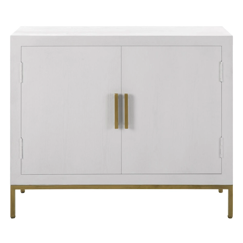 Uttermost Front Range White 2 Door Cabinet - 40.25W x 34H x 13D
