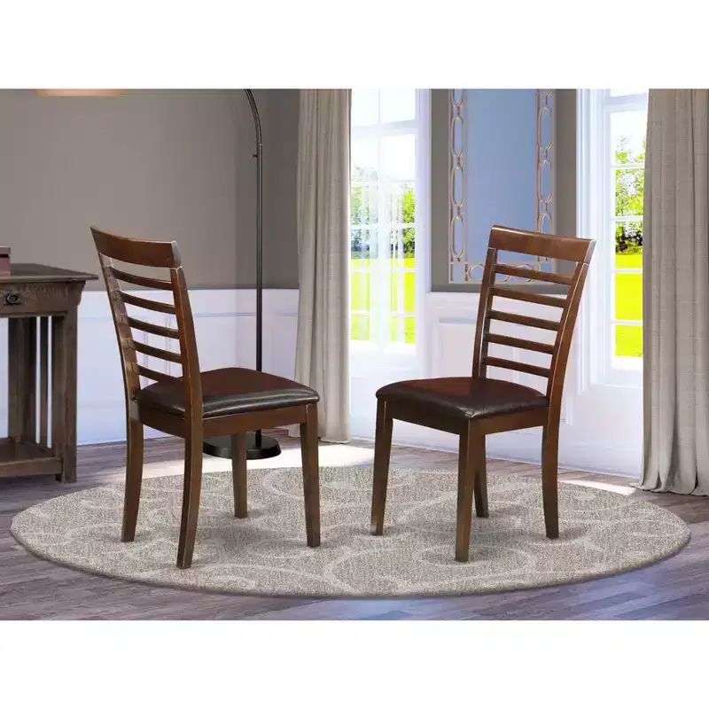 HomeStock Mahogany Suburban Soiree Kitchen Chair Set Of 2