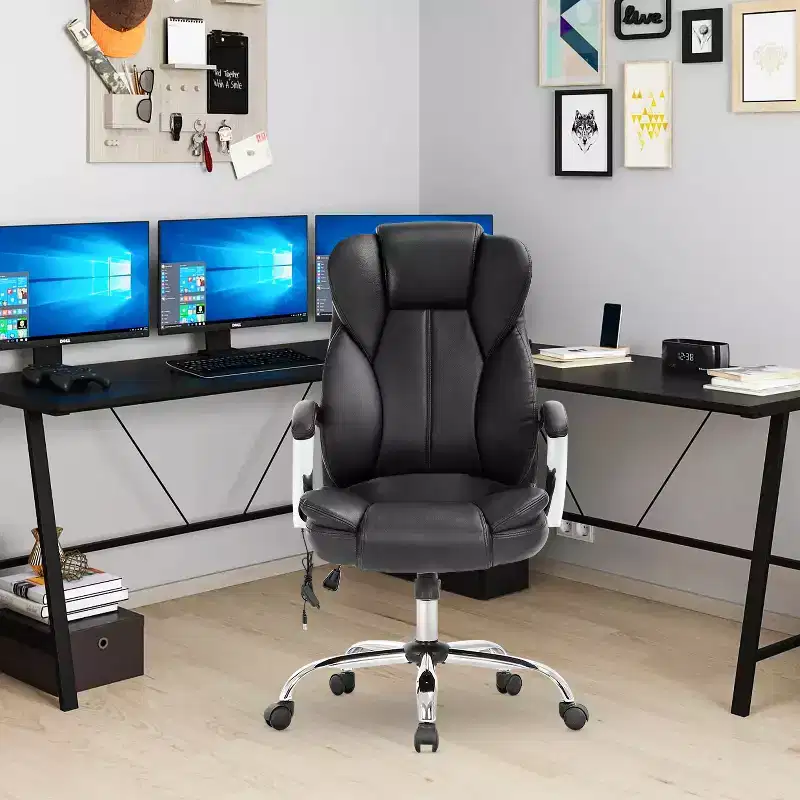 BestMassage Office Chair Executive Chair with PU Leather High Back Desk Chair