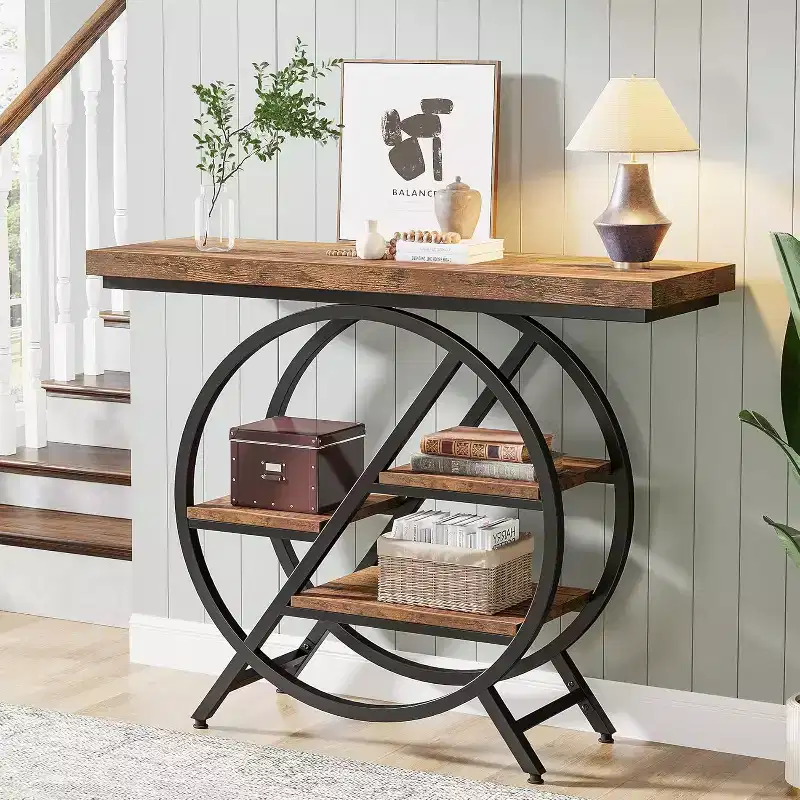 L-Shaped Computer Desk with Monitor Stand – Home Office