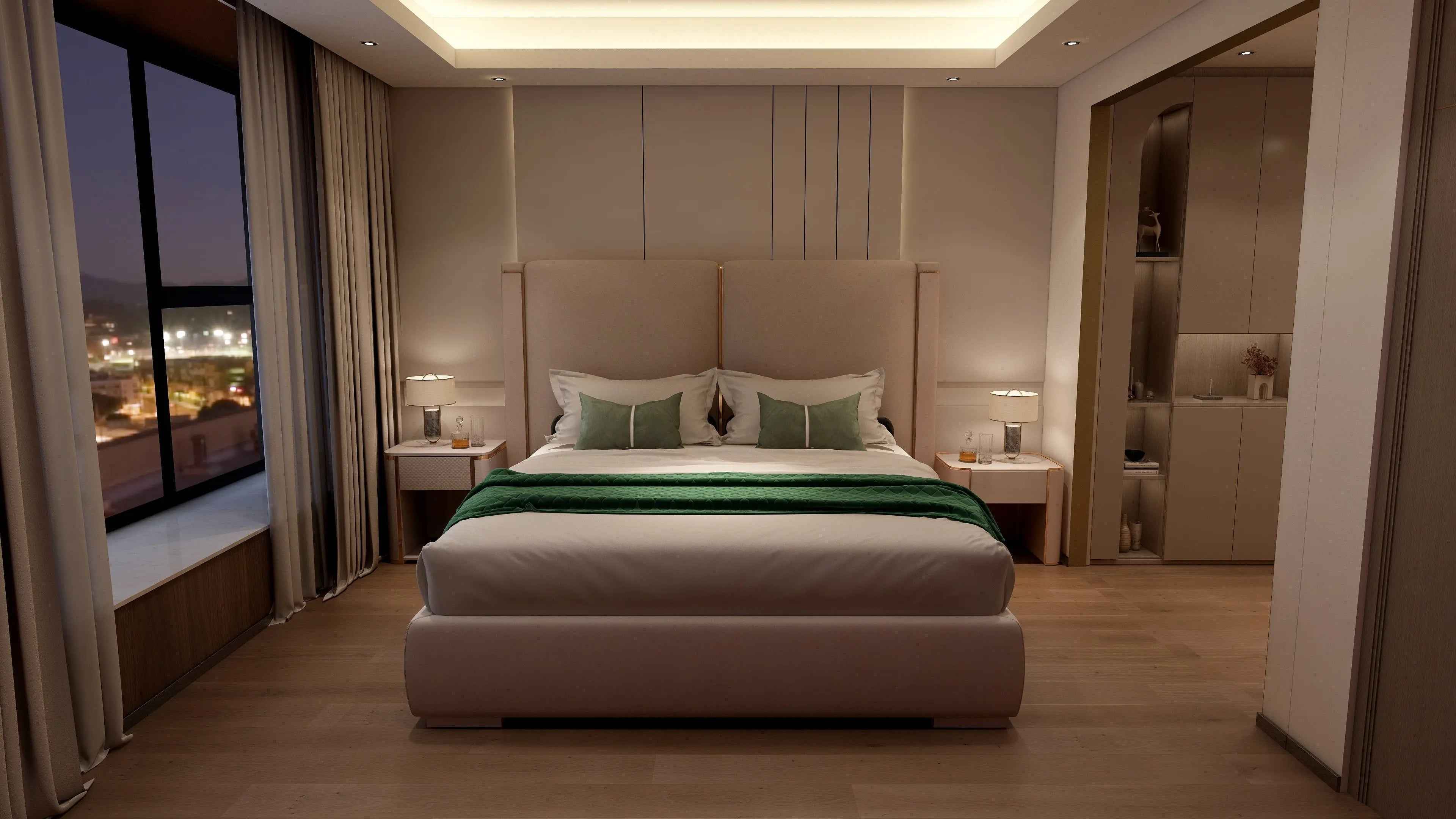 Modern Bedside Table with Drawer for Bedroom Nightstand