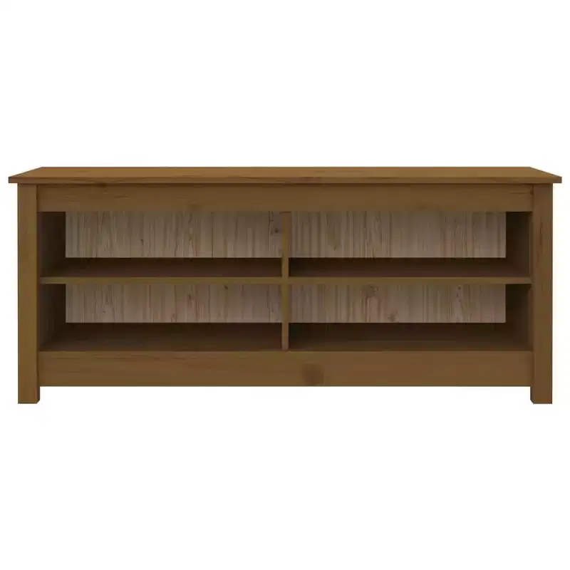 vidaXL Shoe Bench Honey brown Solid pine wood Medium Shoe Bench