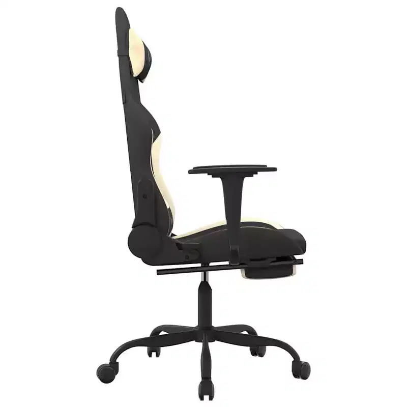 vidaXL Gaming Chair Black and Cream