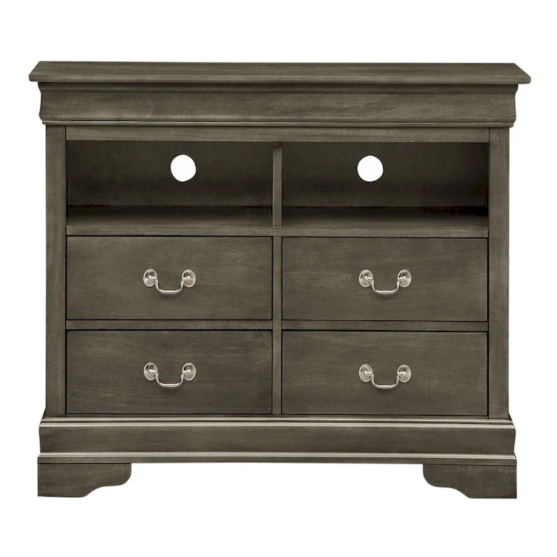 Louis Phillipe Wooden Media Chest