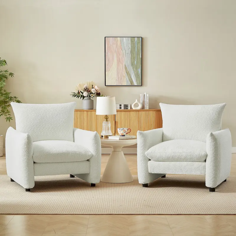 Lilian 33inW Modern Armchair Accent Chair Sofa Lounge Chair(Set of 2)