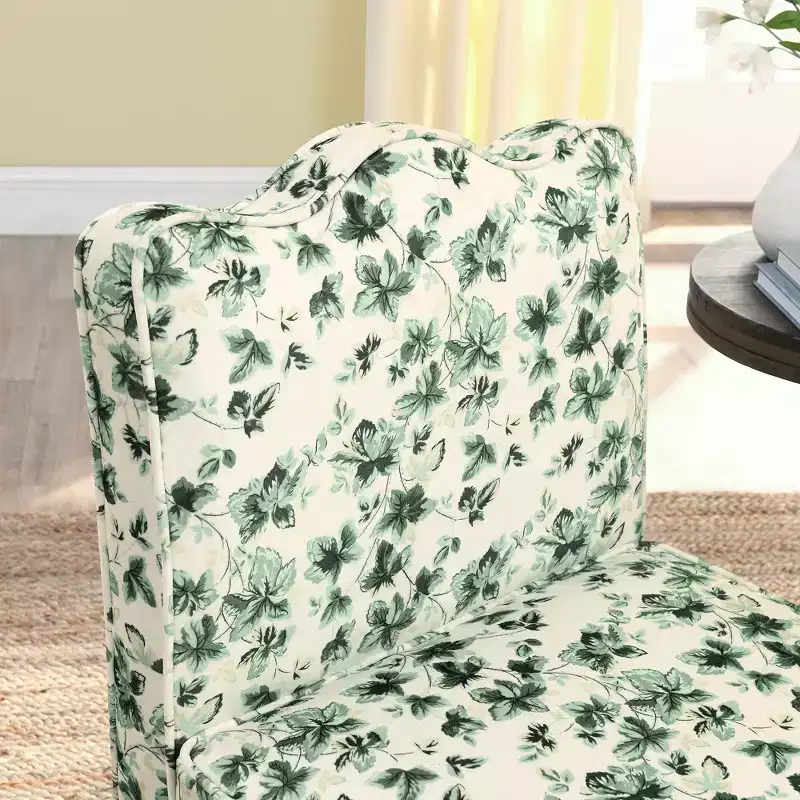 Flannel Single Dining Chair with Soft Cushion, Backrest & Matching Waist Pillow – No Armrests
