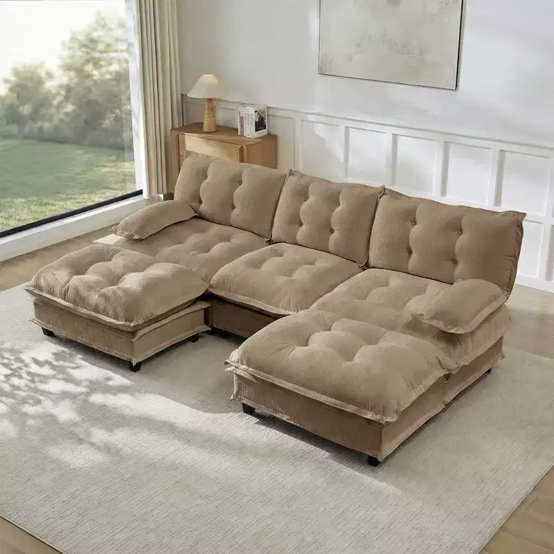 GDFStudio Havenridge Modular 107  U Chenille Sectional Sofa