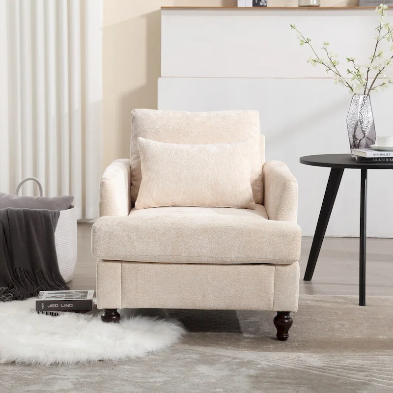 Wooden Frame Armchair, Modern Accent Chair Lounge Chair