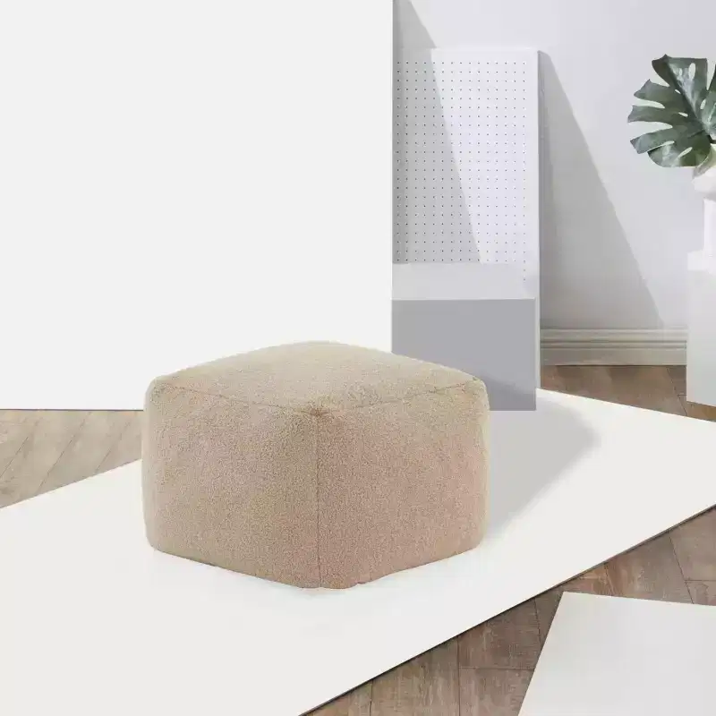 Samuels Boucle Pouf - SFV5041 - Safavieh Couture