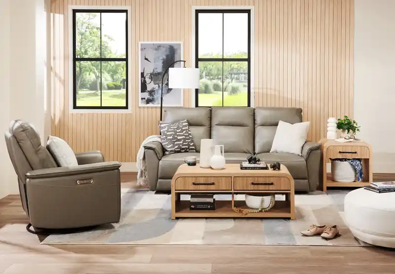 48 Modern Coffee Table with Storage, Shelf and Casters