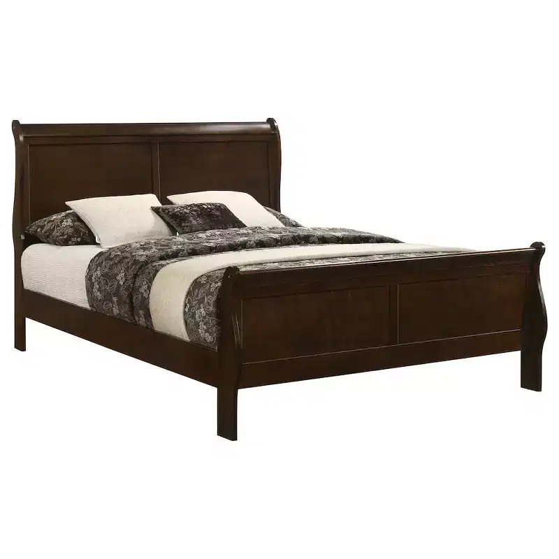 Coaster,Louis Philippe Wood Eastern King Sleigh Bed Cappuccino