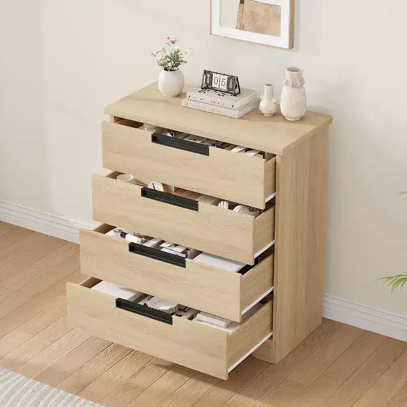 4-Drawer Dresser with Embedded Handles