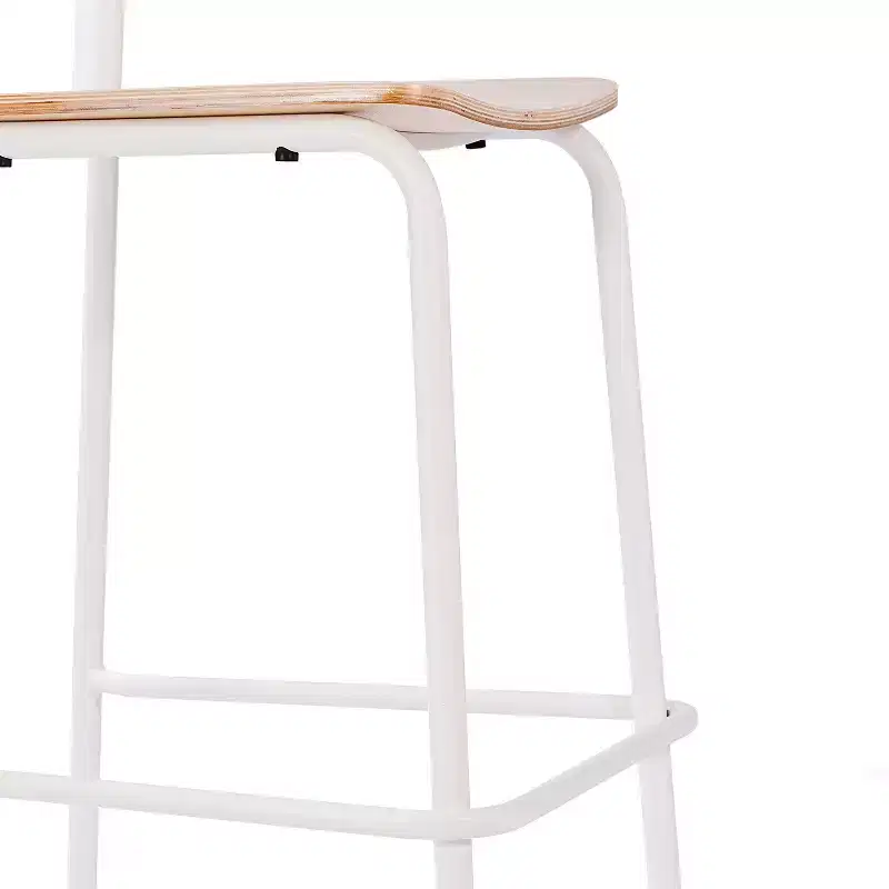 Flash Furniture 2 Pack Cyprus Commercial Grade Solid Wood Bar Stools with Metal Frames and Antique Finish