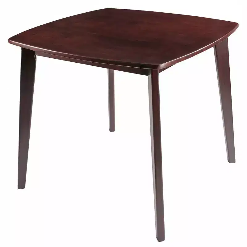 3pc Pauline Dining Sets Walnut - Winsome: Solid Wood, Square Table, 2 Chairs
