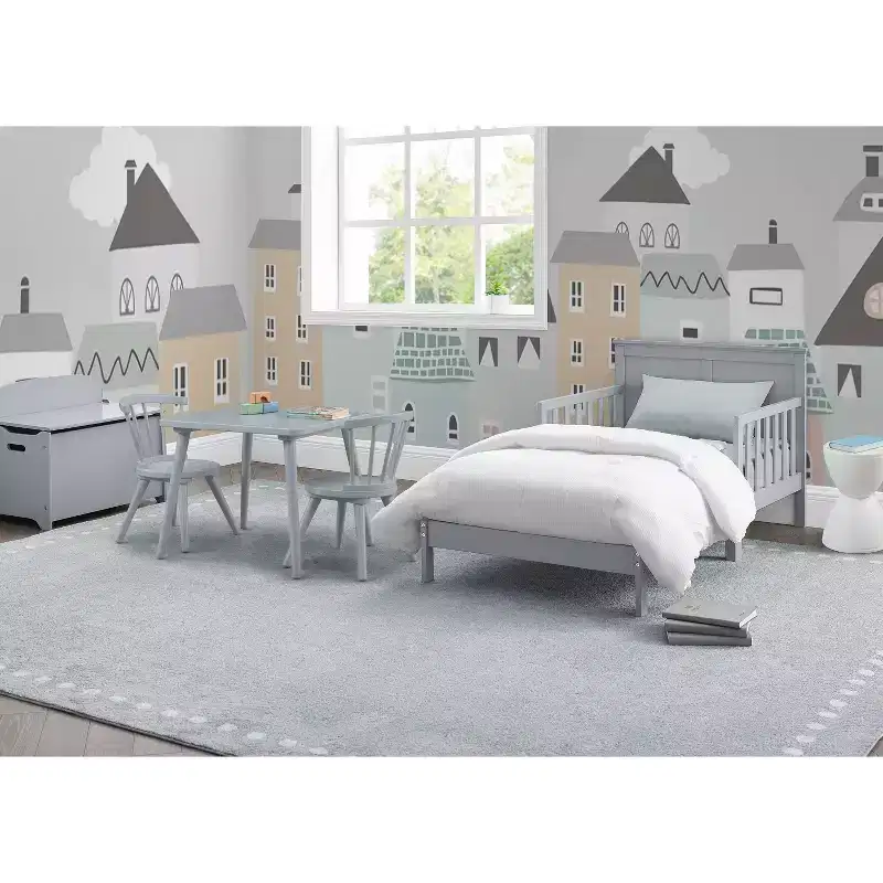 Collins Wood Toddler Kids' Bed, Greenguard Gold Certified Gray - Delta Children