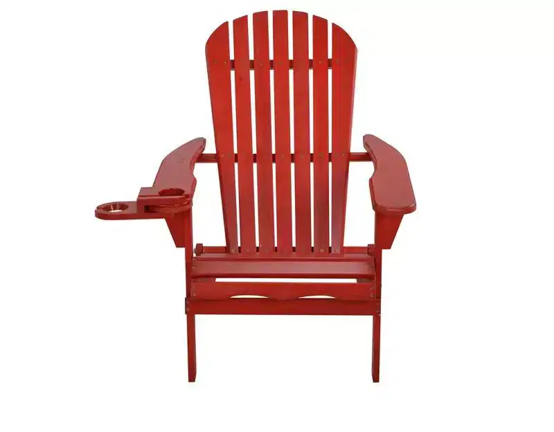 Jiallo Foldable Adirondack Chair with cup holder Bristro Set with Ottoman