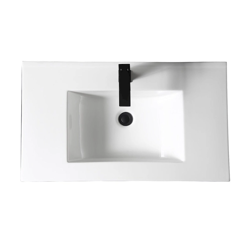 32 inch MDF black bathroom cabinet with sink - 32*32*20.4