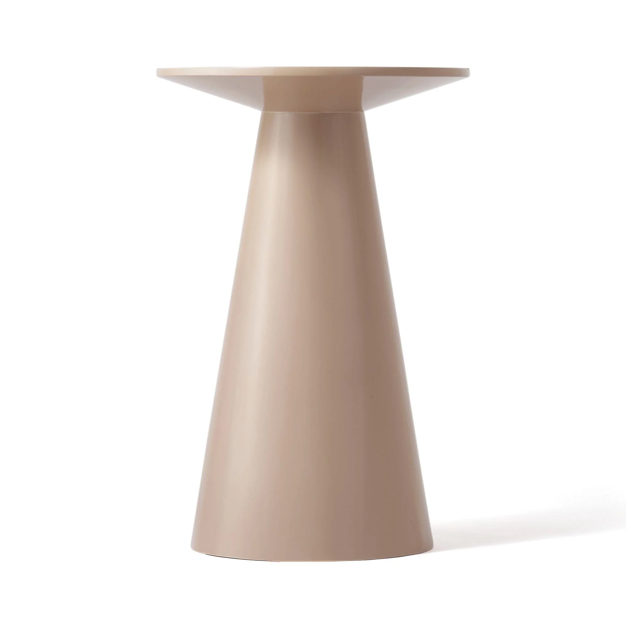 Beige Layered Square Side Table