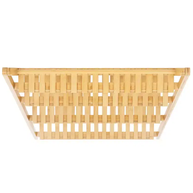 4-Tier Bamboo Ladder Bookshelf, Natural Finish, Open Back Display Shelf