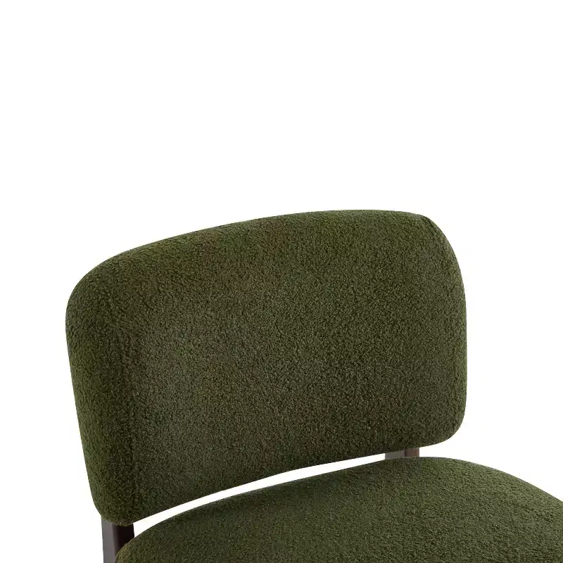 Christopher Knight Home Set of 2 Landon Modern Rubberwood Boucle Upholstered Accent Chairs Green