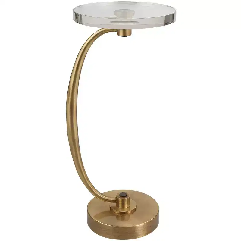 Waveney 11 1/2W Antique Brass Round Drink Table