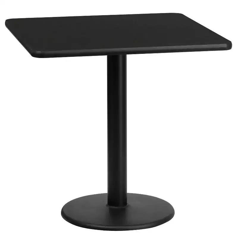 Emma and Oliver 24 Square Laminate Table Top with 18 Round Table Height Base