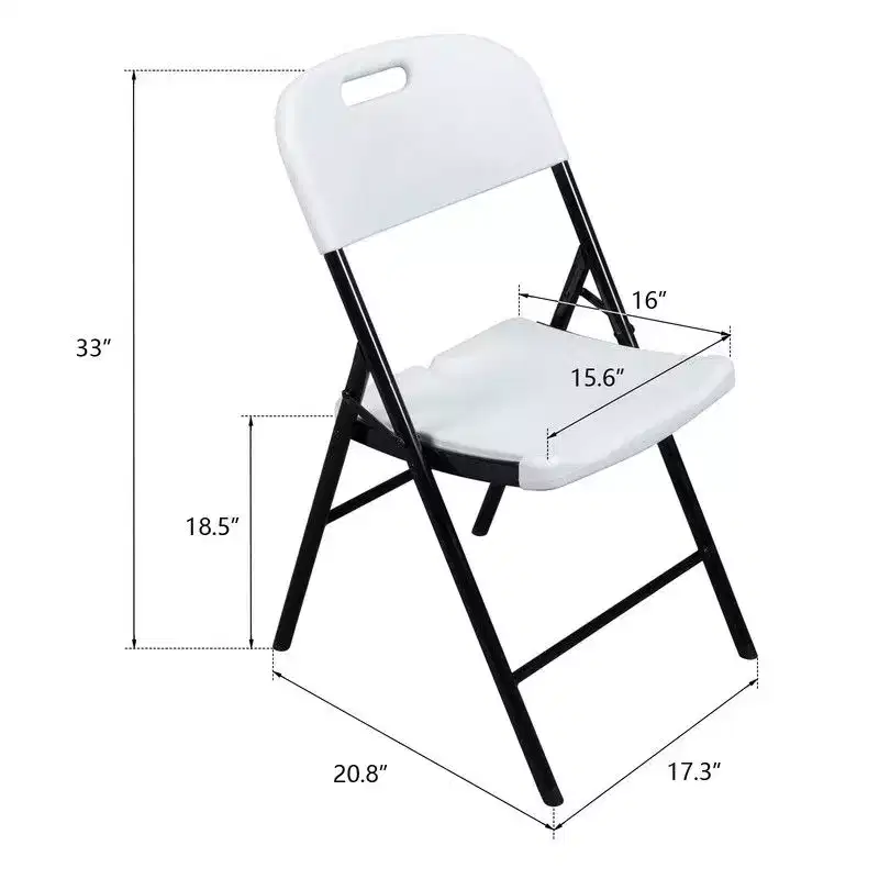 Karl Home |Plastic Folding Chairs (Set of 4)