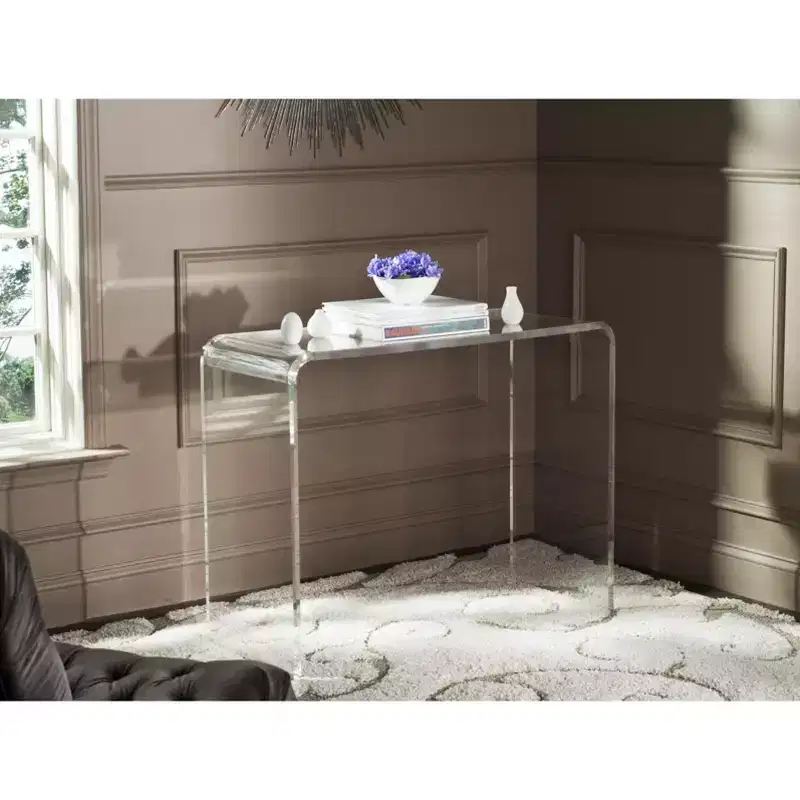 Clear Acrylic Console Table - Modern Transparent Design