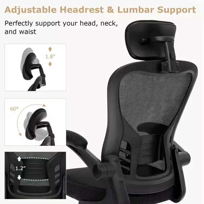 Costway Ergonomic Mesh Office Chair Executive Chair with Adjustable Height Black