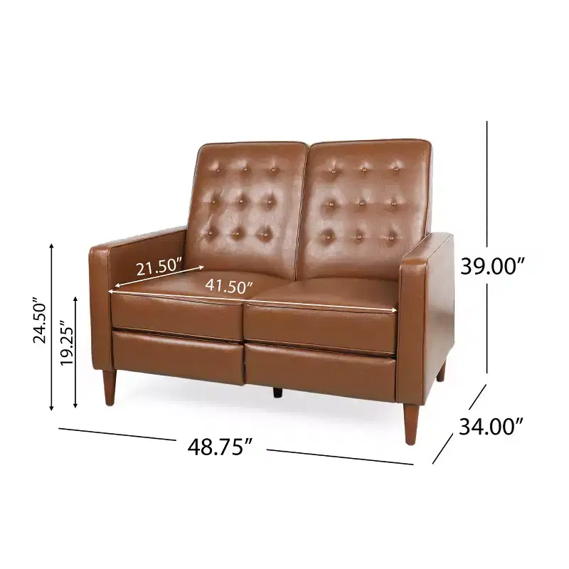 Christopher Knight Home Denison Upholstered Tufted Loveseat Pushback Recliner