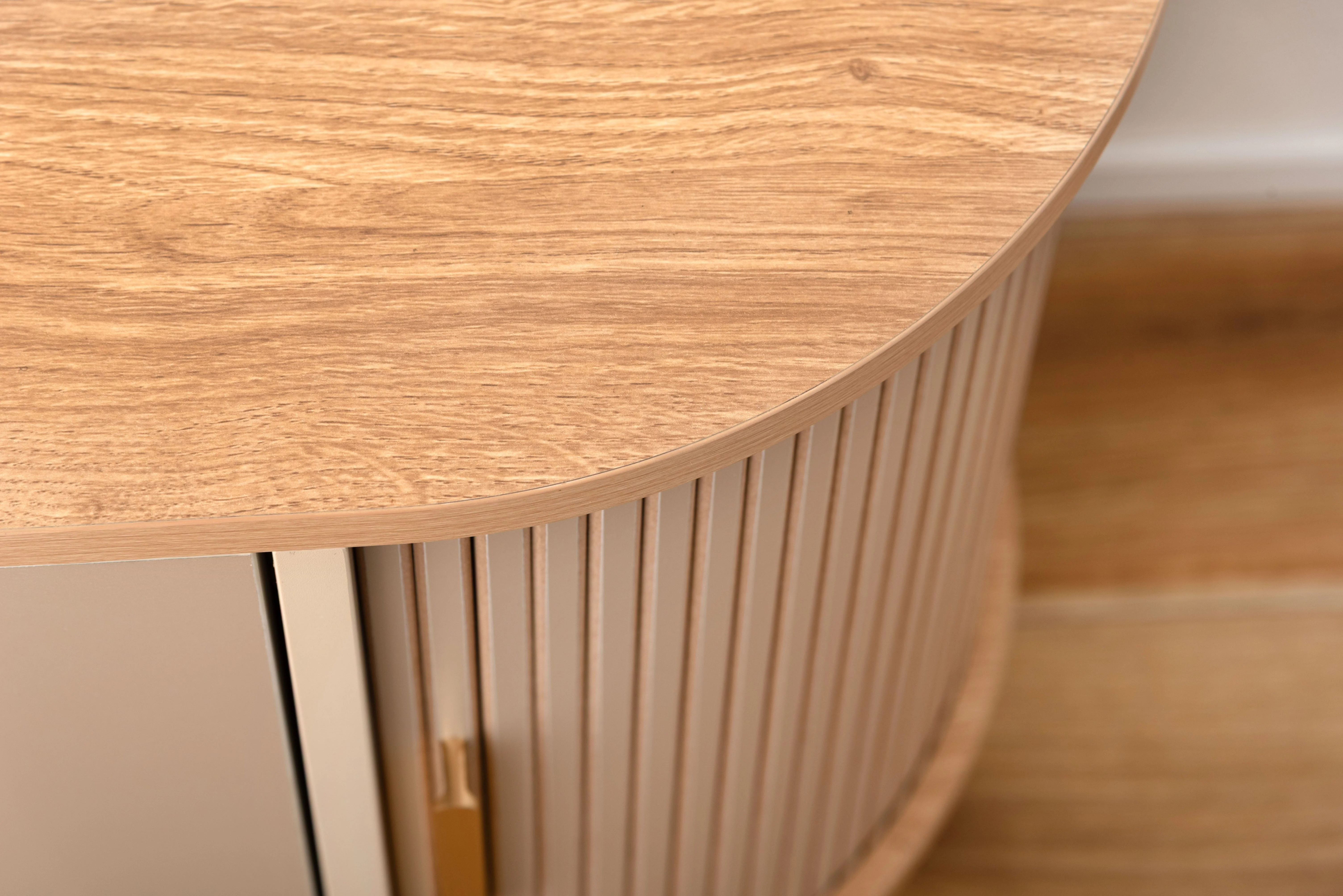 Beige Side Storage Cabinet