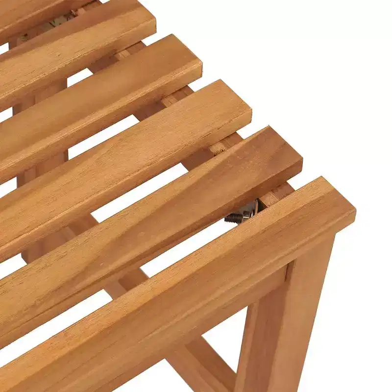 Garden Bench Warm Teak Solid Teak Wood 70.9 in length Durable