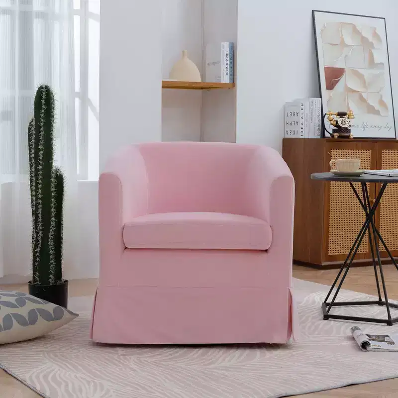 Okak Modern Accent Chair, 27.36 Wide Swivel Chair, Upholstered Arm Chair for Living Room, Bedroom