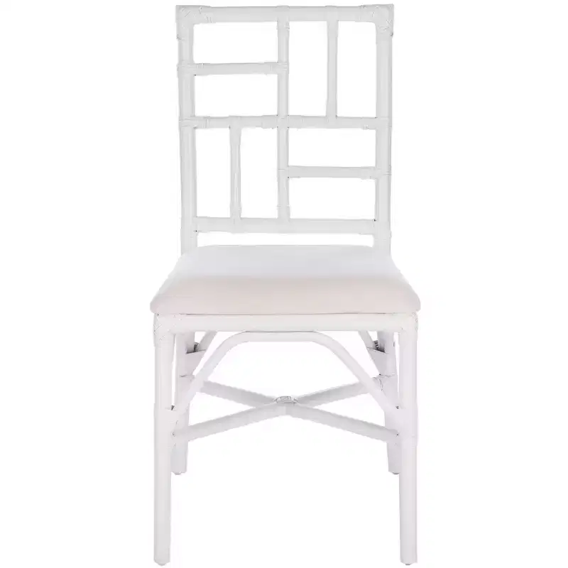 Christine Accent Chair W/ Cushion (Set of 2) - ACH6507 - White/White - Safavieh