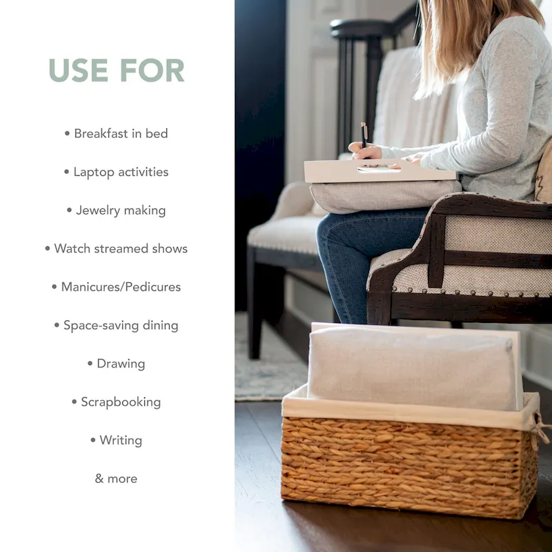 Rossie Home Basket Set with 2 Lap Trays